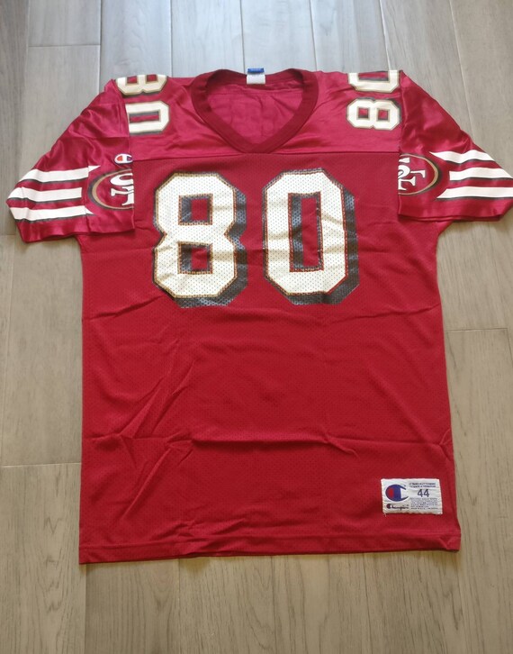 Vintage Champion Jerry Rice 80 San Francisco 49ers White NFL