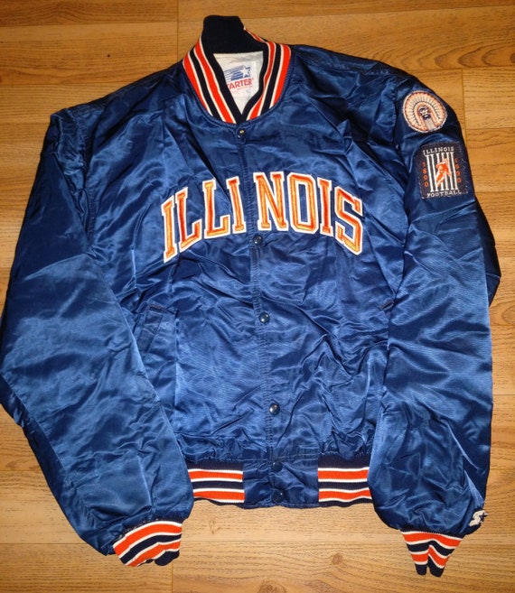 Vintage Mens NCAA Illinois Illini insulated SEWN S