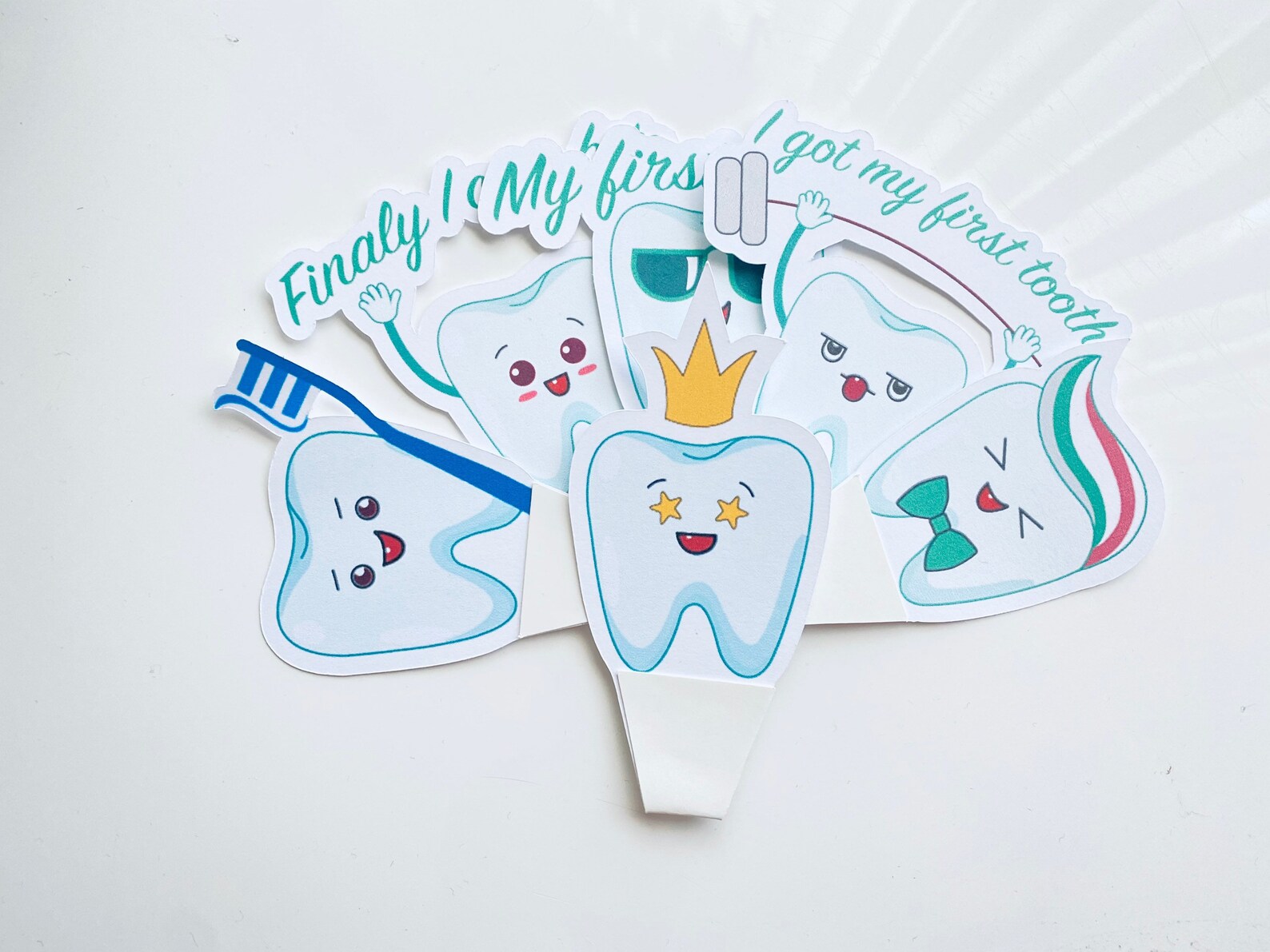 First tooth cupcake topper Tooth cupcake toppers Teeth Etsy