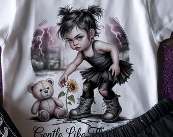 Gentle Like Thunder Baby Tee – Punk Angel Christian Scripture (Digital Download)