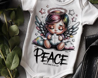Peace Punk Angel Design PNG: Christian Misfit Faithwear