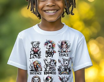 Fruits of the Spirit PNG Bundle – Faith-Based Punk Designs (Digital Download)