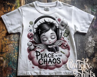 Peace in Chaos Punk Angel Design Bundle : Christian Faithwear Sublimation Files (Digital Download)