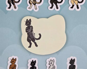 ショッピング猫の付箋＋ショッピング猫のステッカー