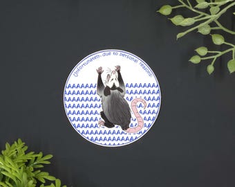 Aaaaaaa Possum Vinyl Sticker