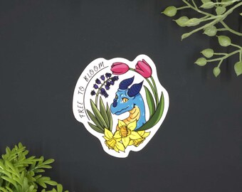 Free to Bloom Vinyl Sticker
