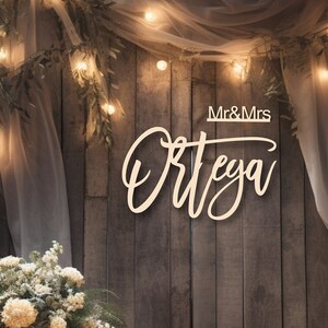 Mr and Mrs Wedding Backdrop Sign, Custom Lastname, Family Name Sign ...