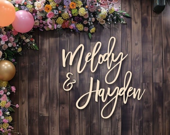 Couples Name Sign, Wedding Backdrop Sign, Custom Wedding Sign, Engagement Party Sign, Wedding Signage, Wedding Sign, Custom Engaged Gift