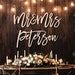 Mr and Mrs Sign, Wedding Backdrop Sign, Family Name Sign, Custom ...