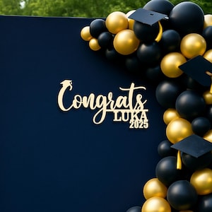 Congrats Grad Name Sign, Graduation Decor Custom, Graduation Party Centerpieces, Grad Party, Graduation Backdrop 2025, Congrats Grad 2025