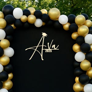 Grad Name Sign, Graduation Centerpiece, Welcome Signs Graduation Party, Graduation 2025, Wooden Name Grad Sign, Graduation Backdrop Sign
