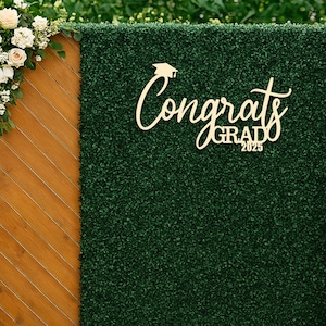 Graduation Backdrop Sign, Congratulations Graduate Sign, Graduation Yard Sign, Congrats Grad 2025, Wooden Congrats Sign, Grad Sign 2025