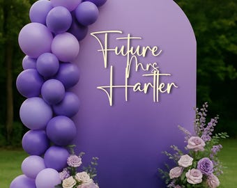 Future Mrs Sign, Bridal Shower Custom, Future Mrs Last Name Wood Sign, Bridal Shower Décor, Bridal Shower Backdrop, Bride Sign, Future Mrs