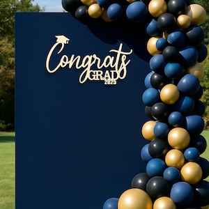 Graduation Backdrop Sign, Congratulations Graduate Sign, Graduation Yard Sign, Congrats Grad 2025, Wooden Congrats Sign, Grad Sign 2025
