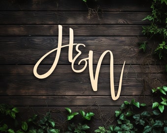 Wedding Initials Sign, Wedding Sign, initials sign, Wedding Initials, Initial Wedding Sign, Wood Initials for wall hanging, Couple Monogram