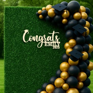 Congrats Grad Name Sign, Graduation Decor Custom, Graduation Party Centerpieces, Grad Party, Graduation Backdrop 2025, Congrats Grad 2025