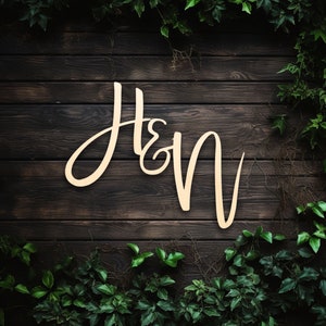 Wedding Initials Sign, Wedding Sign, initials sign, Wedding Initials, Initial Wedding Sign, Wood Initials for wall hanging, Couple Monogram