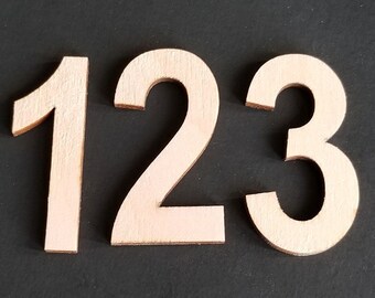 wooden numbers etsy