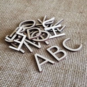 1/4&quot; thick letters - 10 Wooden Letters, Small Letters, Alphabet Letters, Wood Letters, Letters for Crafts, Wooden Alphabet,  Wedding Letters