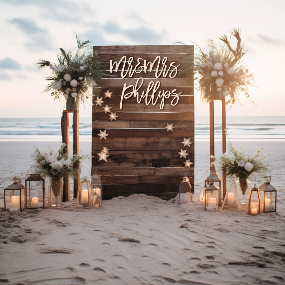 Mr and Mrs Sign, Wedding Backdrop Sign, Family Name Sign, Wedding Sign ...