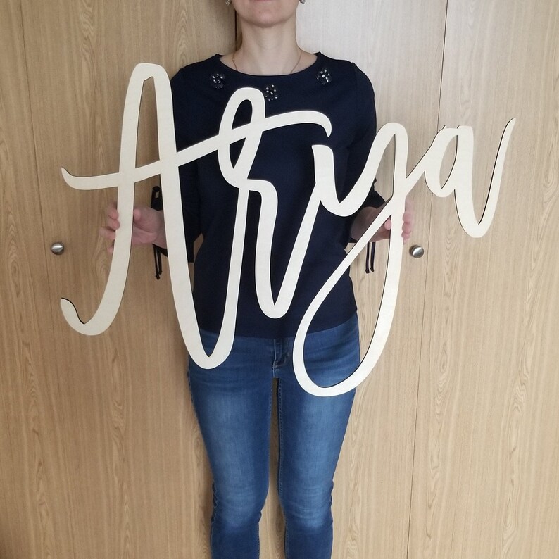 Nursery Name Sign Wood Name Sign Emily Sign Baby Wall Name | Etsy Canada