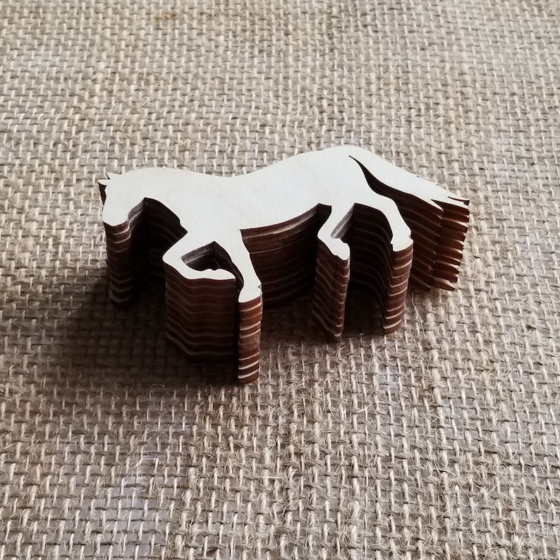 10 Pcs Wooden Horses Horses Decor Horses for Crafts Wooden Etsy