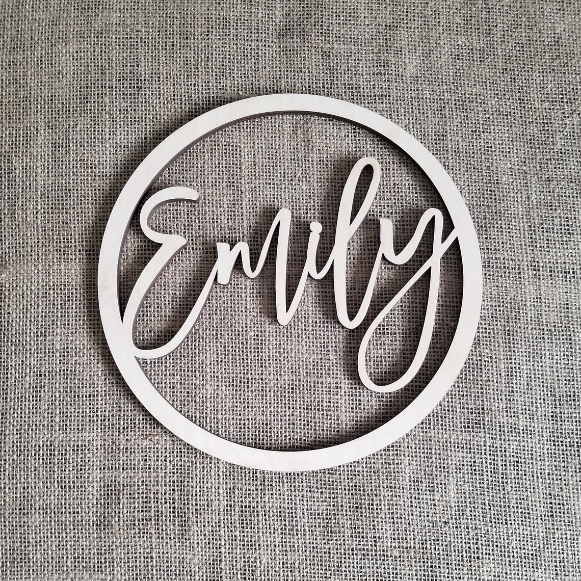Nursery Name Sign Wood Name Sign Emily Sign Baby Wall Name - Etsy