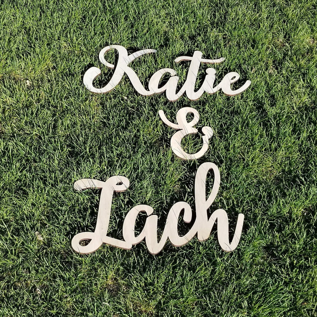 Double Name Sign Wedding Backdrop Signs Wedding Decor Etsy