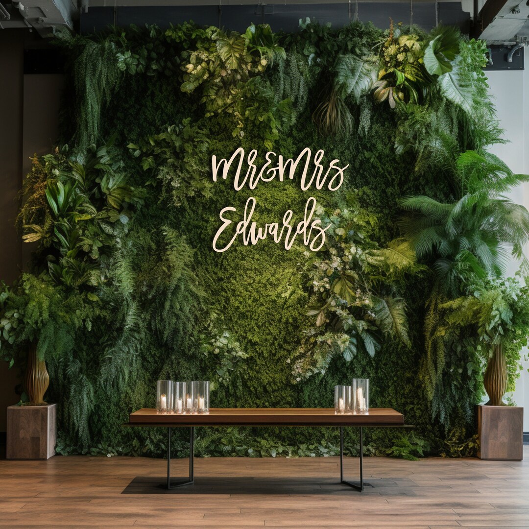 Mr and Mrs Sign, Wedding Backdrop Sign, Family Name Sign, Wedding Sign ...