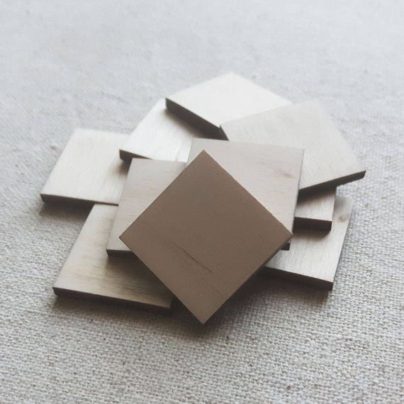 10 Pcs Wooden Squares Laser Cutout Wood Blanks 10 Pcs Wooden Squares Laser Cutout Wood Blanks Tiles Small Craft Decorations Supplies