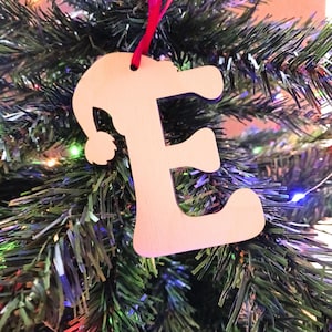 Custom Initial Letter Ornament, First Christmas Gift, Initial Ornament, Laser Cut Ornament, Custom Family Ornament, Christmas Decorations