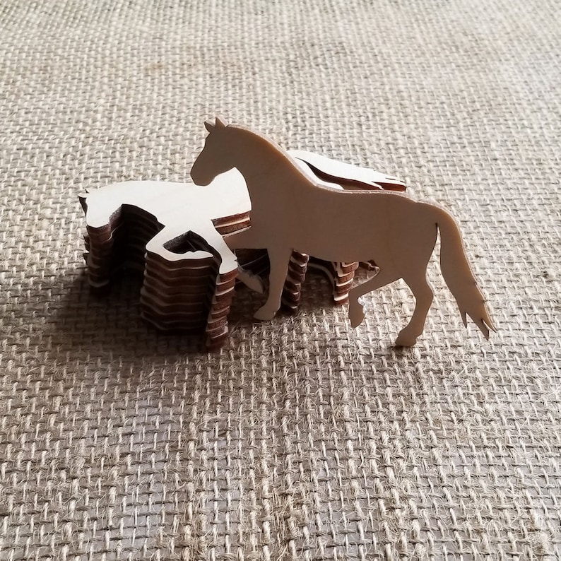10 Pcs Wooden Horses Horses Decor Horses for Crafts Wooden Etsy