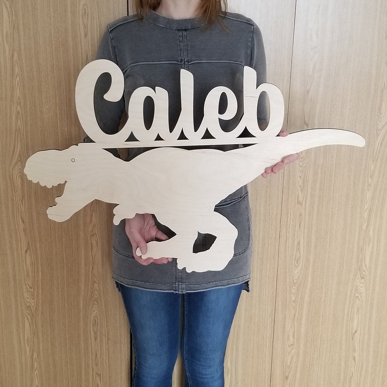 Dino Name Sign Personalized Name Sign Boys Name Sign Etsy