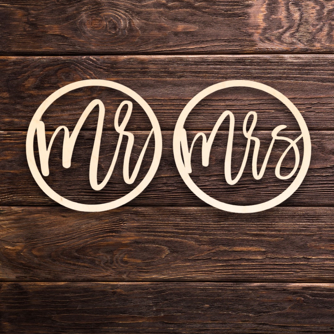 Mr and Mrs Wedding Signs, Mr&mrs Chair Sign, Wedding Chair Signs ...
