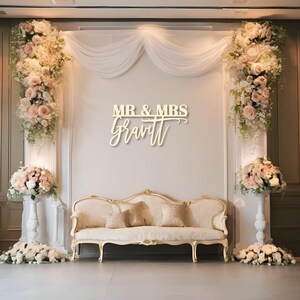 Mr and Mrs Sign Personalized, Family Name Sign, Mr & Mrs Wedding Sign ...