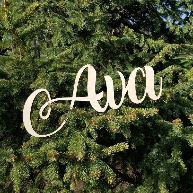 Nursery Name Sign Wood Name Sign Ava Sign Baby Wall Name Etsy