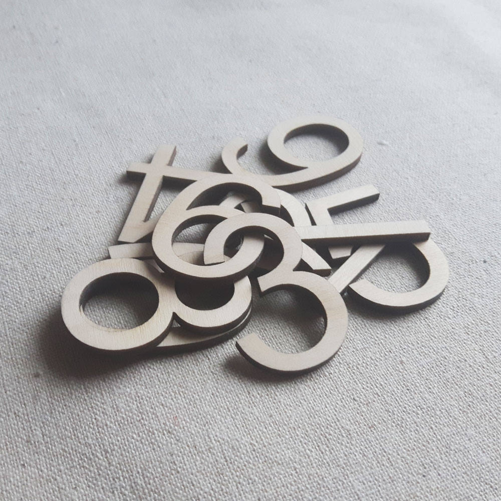 Wooden Numbers Wood Number Numbers for Crafts Laser cut Etsy