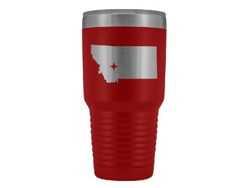 12 COLORS Montana Tumbler Travel Map Adoption Moving Gift 30oz