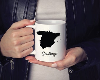 Spain Mug Travel Map Hometown Moving Gift