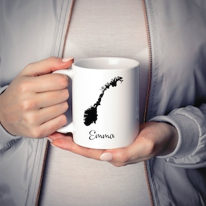 Norway Mug Travel Map Hometown Moving Gift