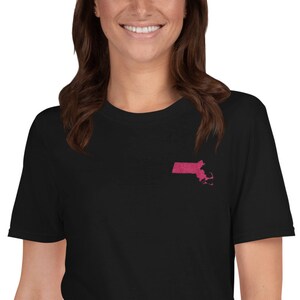 Massachusetts Shirt Home State Embroidered Map