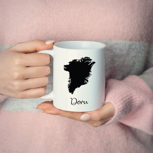 Grönland Tasse Reise Karte Heimatstadt Umzug Geschenk