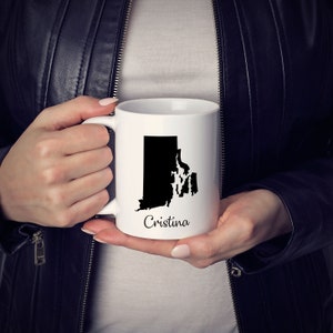 Rhode Island Taza Adopción Traslado Regalo Viaje Mapa Del Estado