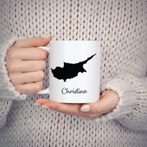 Chypre Mug Travel Carte Ville natale déménagement cadeau