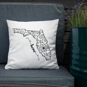 Florida Kaart Throw Pillow Home State Gift