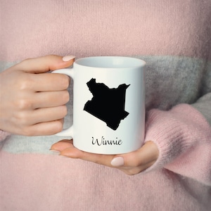 Kenya Mug Travel Map Hometown Moving Gift