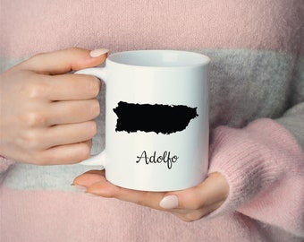 Puerto Rico Mug Travel Map Hometown Moving Gift