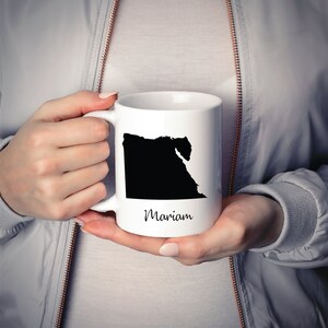Egypt Mug Travel Carte Ville natale déménagement cadeau