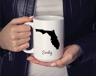 Florida Mug Adoption Moving Gift Travel State Map