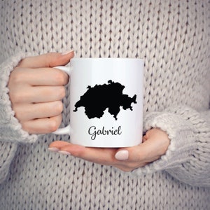 Switzerland Mug Travel Map Hometown Moving Gift